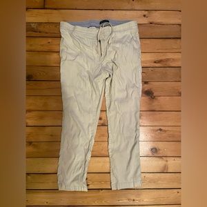 Tommy Hilfiger Men’s Size XL off white linen light weight cool pants elastic